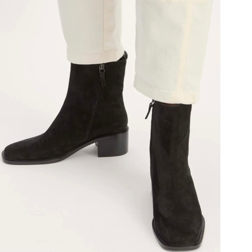Everlane the City Boot in Black Suede Size 6